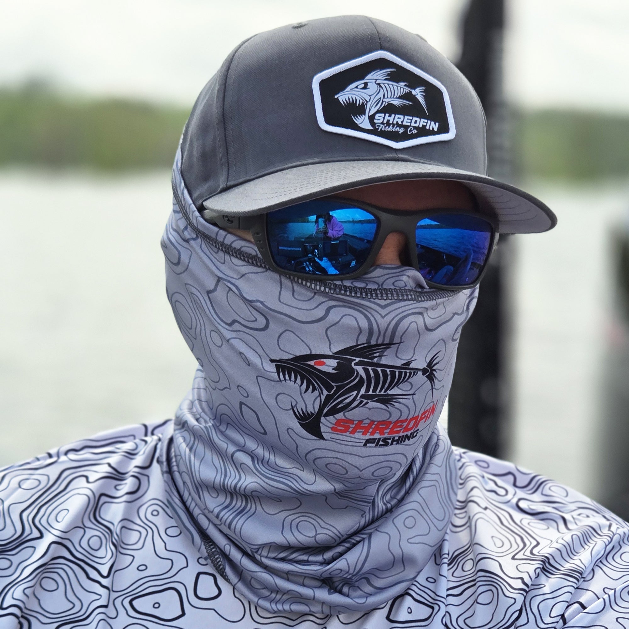 ShredFin Contourz Performance Neck Gaiter Tungsten Gray