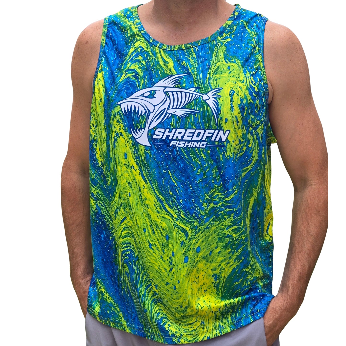 ShredFin StormSurge Performance Tank Top | Mahi Swirl