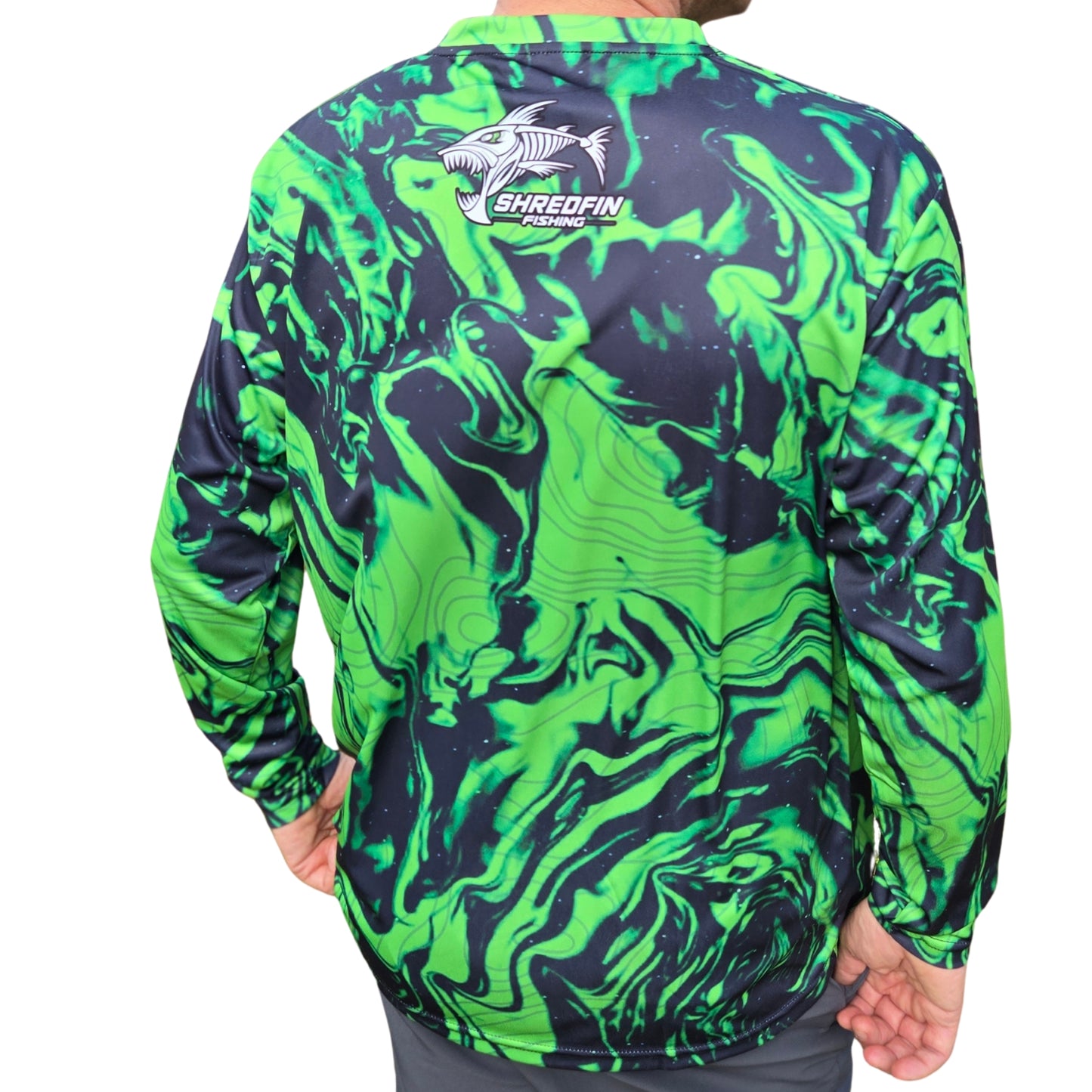 ShredFin StormSurge Performance Shirt | Vicious Lime Swirl