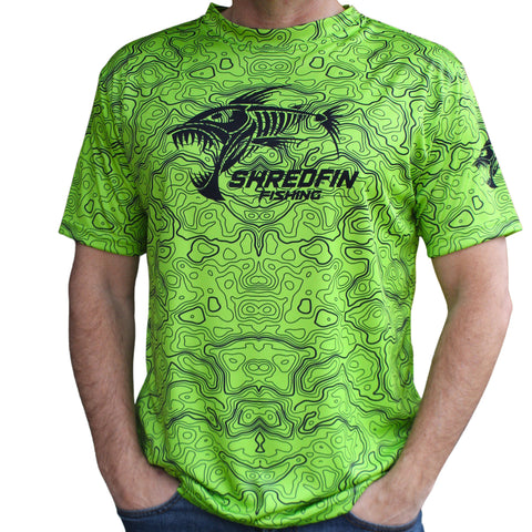 ShredFin Contourz Short Sleeve Performance Shirt | Chartruese