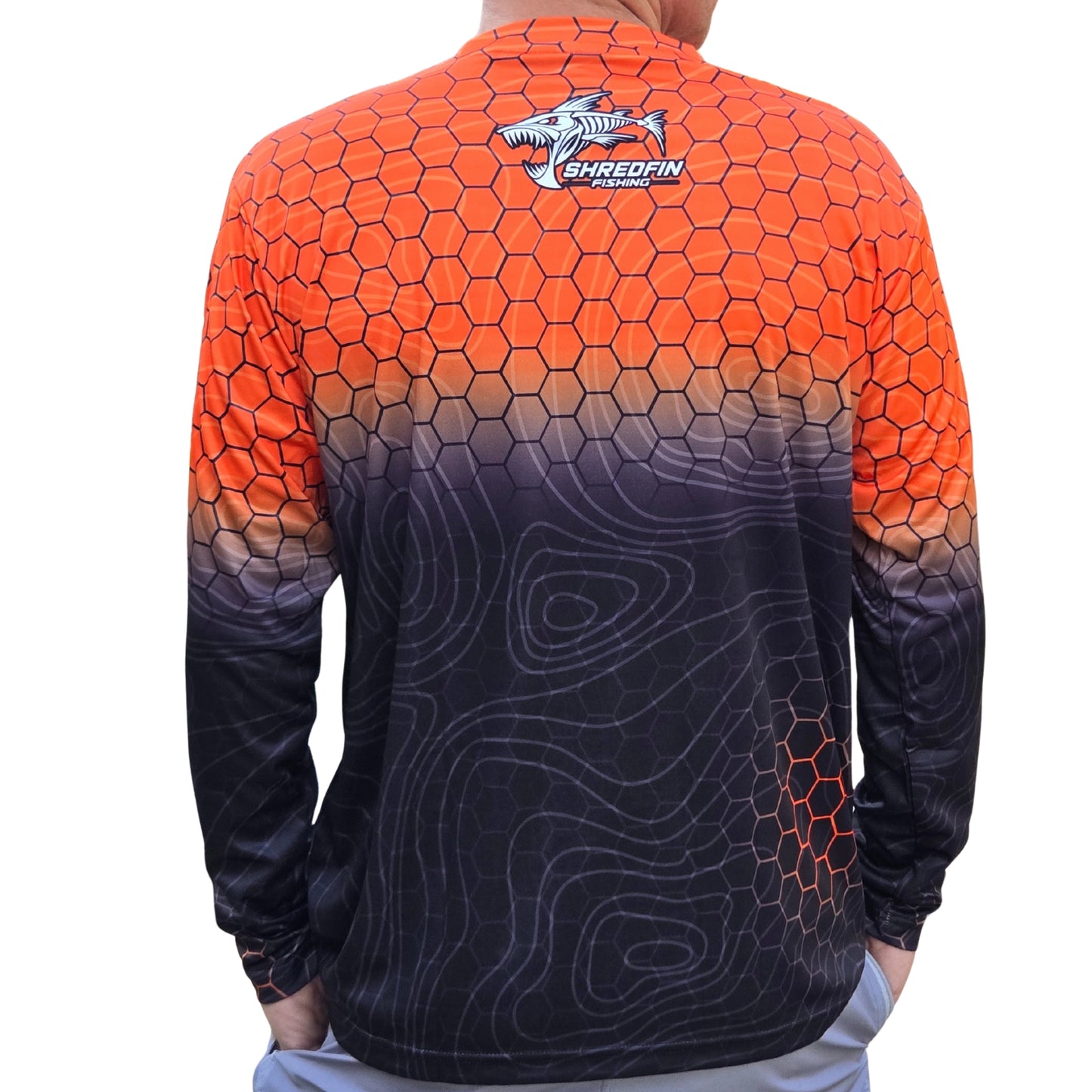 ShredFin Contourz HexCast Performance Shirt | Inferno Fade