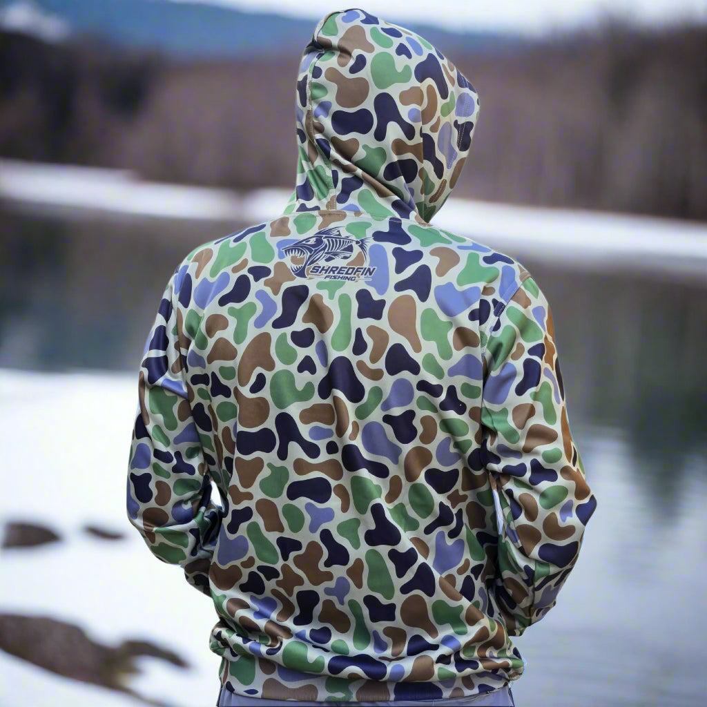 ShredFin Retro Camo Elite Performance Hoodie | Marsh Camo