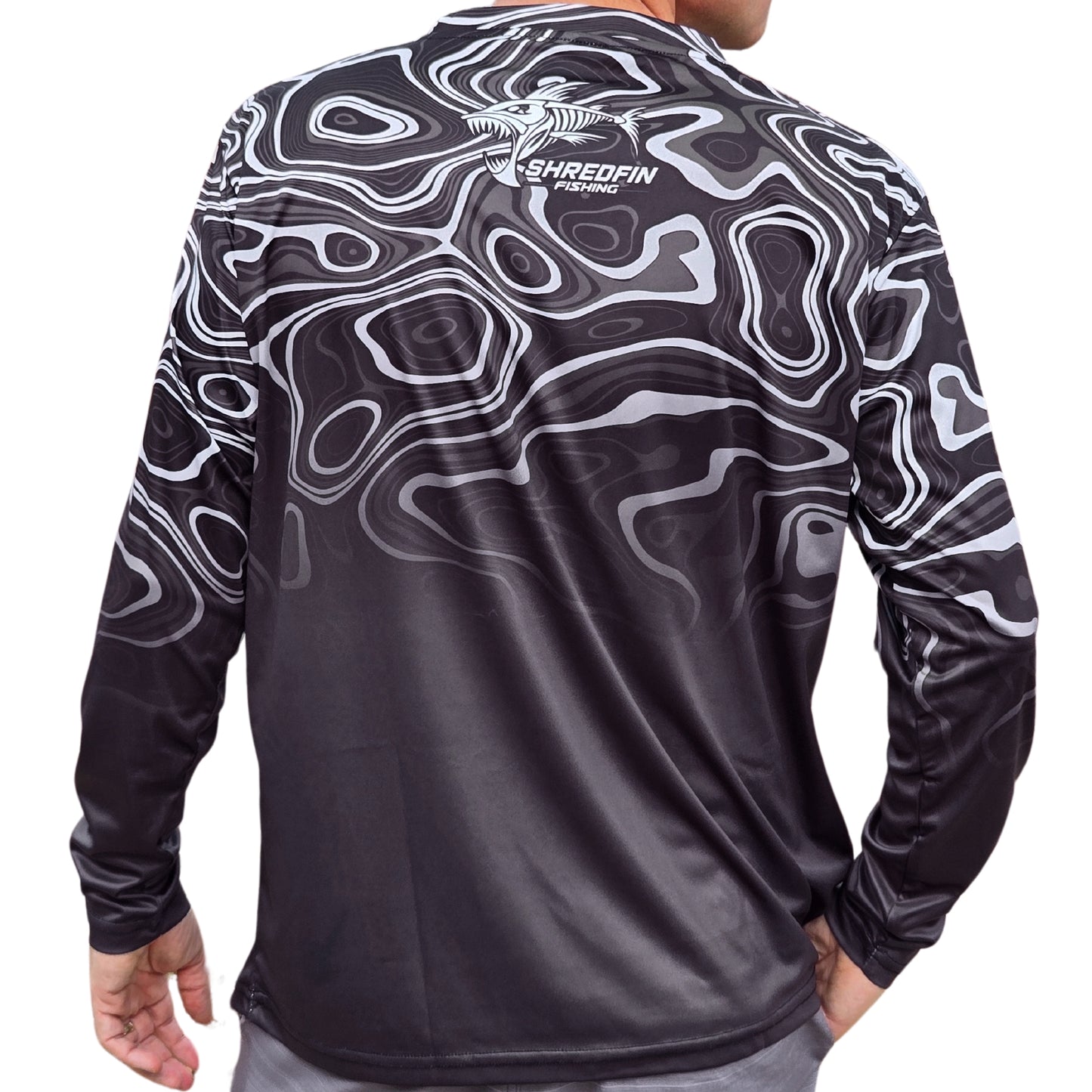 ShredFin Contourz Performance Shirt | Platinum River Fade
