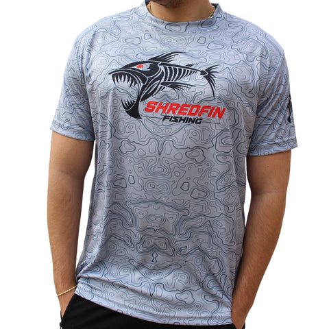 ShredFin Contourz Short Sleeve Performance Shirt | Tungsten Gray