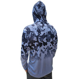 ShredFin Contourz Camo Hooded Performance Shirt | Steel Gray