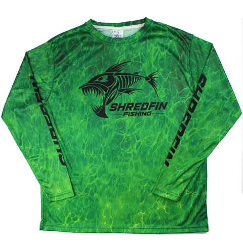 **Clearance** ShredFin H20 Camo Performance Shirt (Green Abyss)