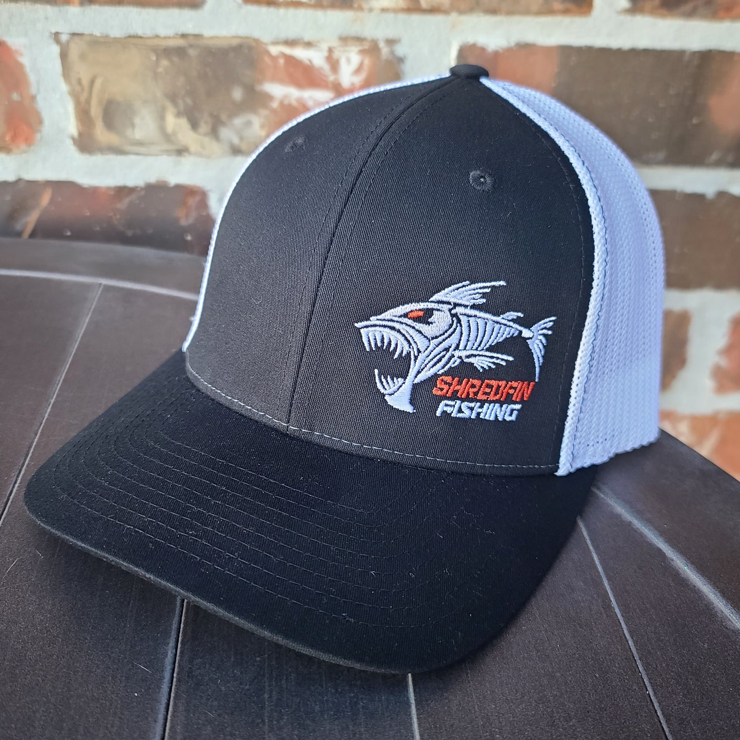 ShredFin Black & White FLEXFIT Hat