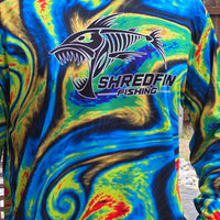 ShredFin StormSurge Hooded Performance Shirt | Sonar Swirl
