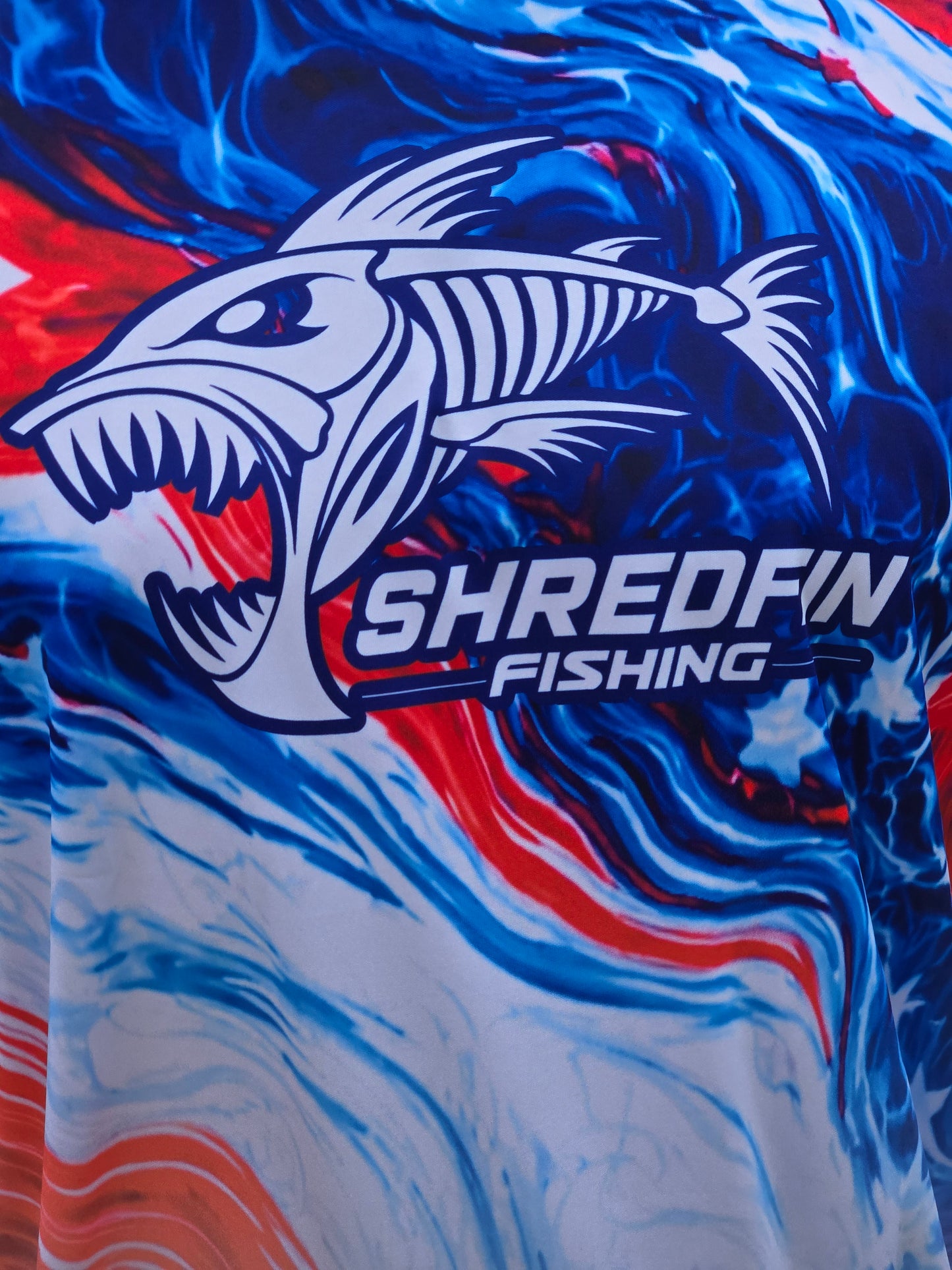 ShredFin StormSurge Hooded Performance Shirt | Freedom Swirl | USA 250th Anniversary Edition 🇺🇸