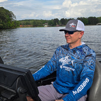 ShredFin StormSurge Hooded Performance Shirt | Blue Harbor Swirl