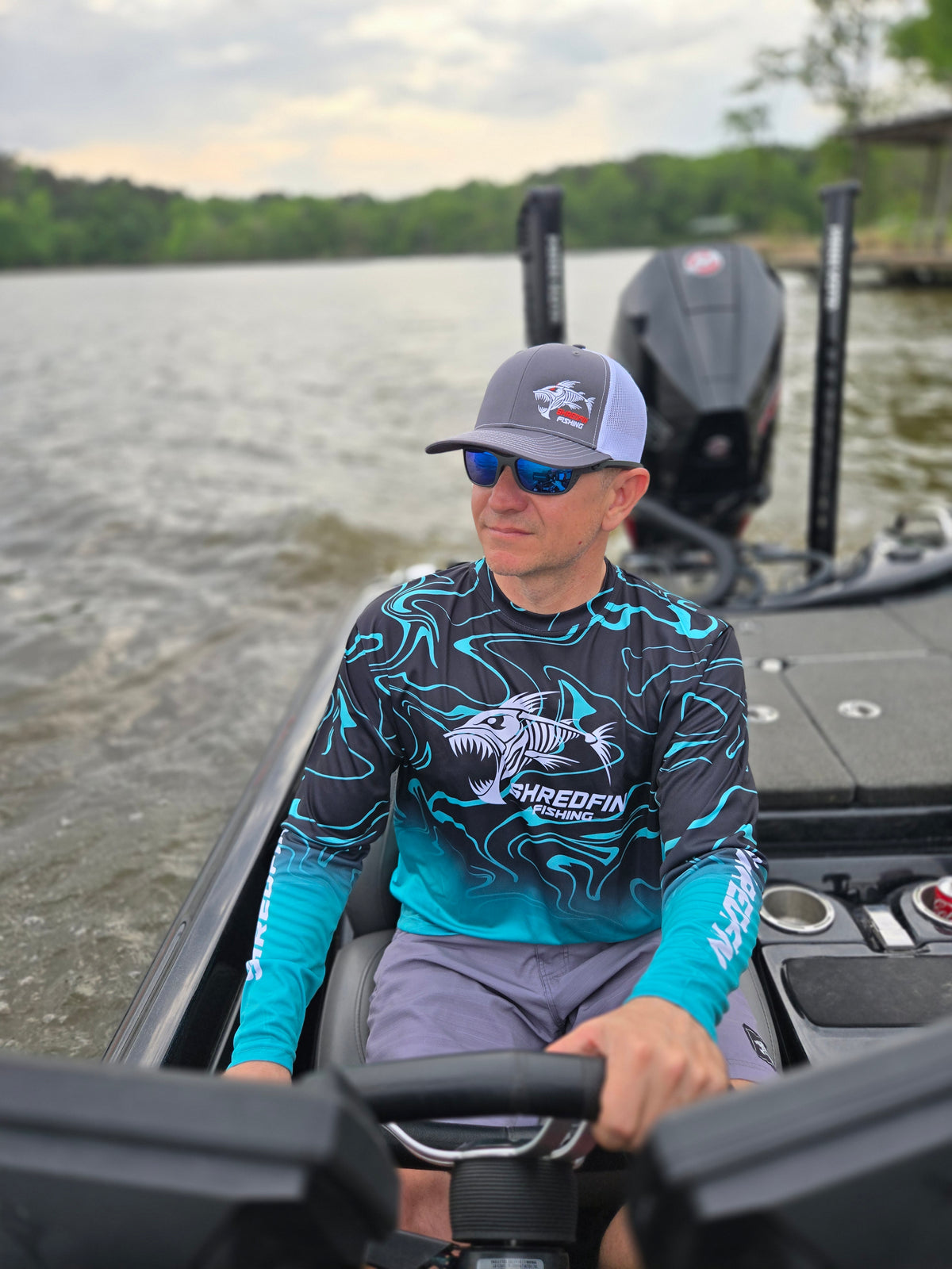 ShredFin RipTide Performance Shirt | Seafoam Fade