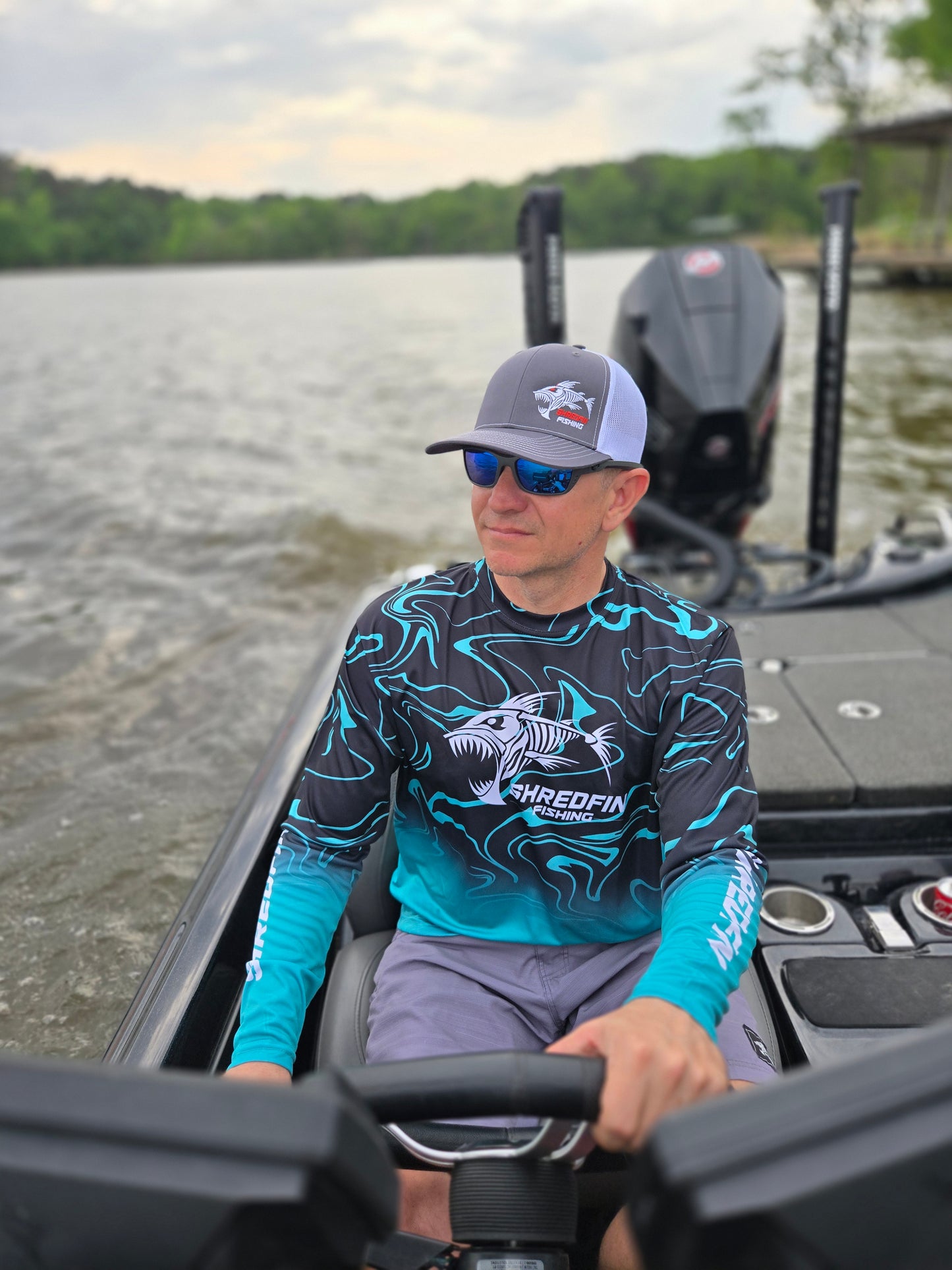 ShredFin RipTide Performance Shirt | Seafoam Fade