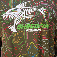 ShredFin Contourz Hooded Performance Shirt | Electric Marsh