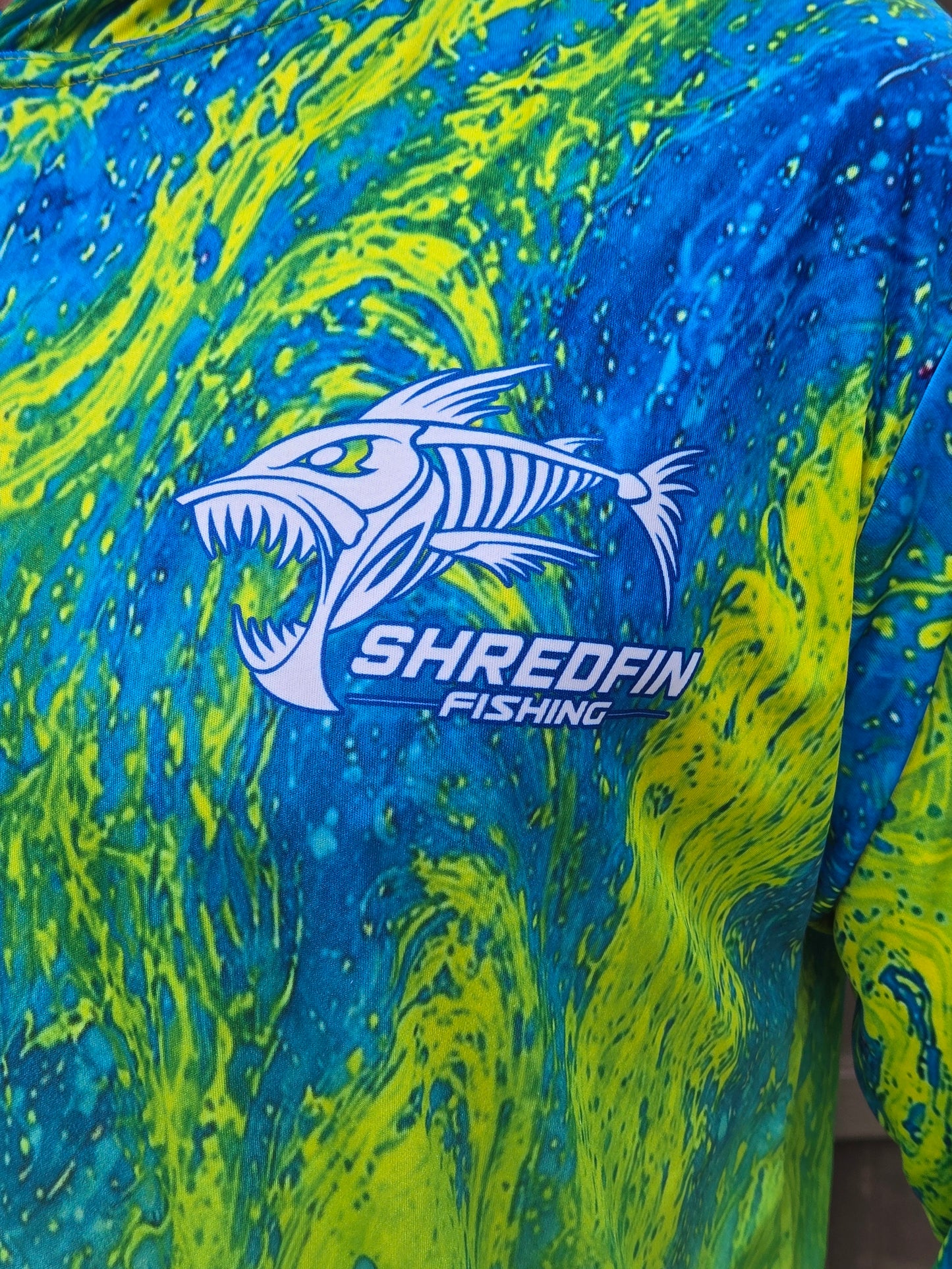 ShredFin StormSurge Hooded Performance Shirt | Mahi Swirl