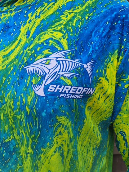 ShredFin StormSurge Hooded Performance Shirt | Mahi Swirl