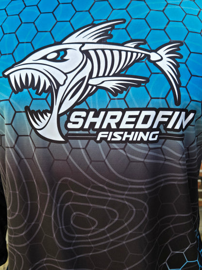 ShredFin Contourz HexCast Performance Shirt | Almafi Coast Fade