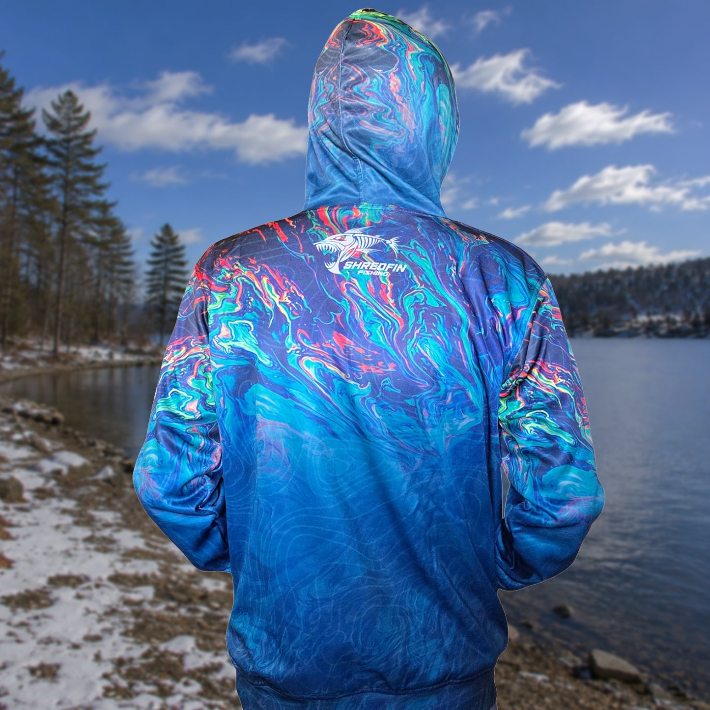 ShredFin StormSurge Elite Performance Hoodie | Electric Swirl