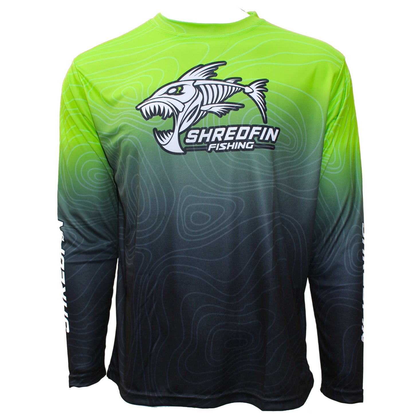 ShredFin Contourz Performance Shirt | Chartreuse/Black Fade