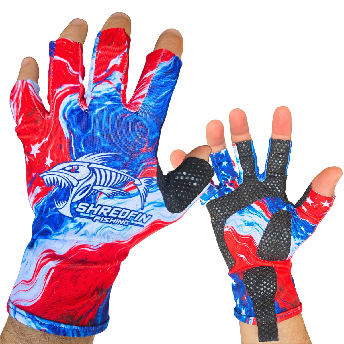 ShredFin Fingerless Fishing Gloves | USA 250th Anniversary Limited Edition 🇺🇸