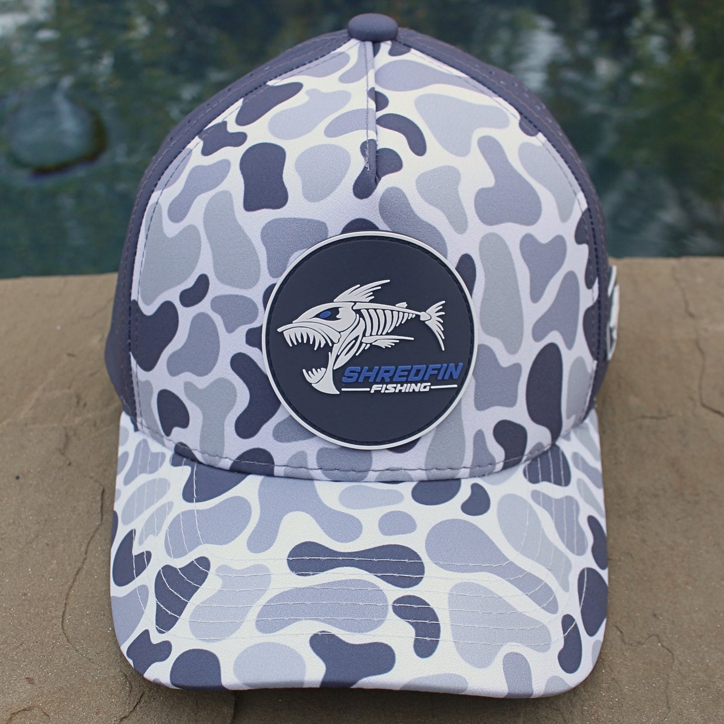 ShredFin Retro Camo Elite Performance Hat | Overcast