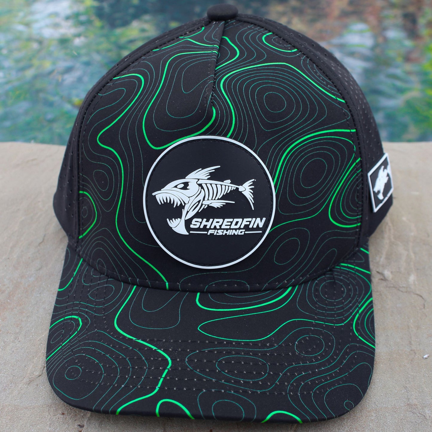 ShredFin Contourz Elite Performance Hat | Black/Neon Green