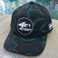 ShredFin Contourz Elite Performance Hat | Black/Neon Green