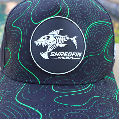ShredFin Contourz Elite Performance Hat | Black/Neon Green