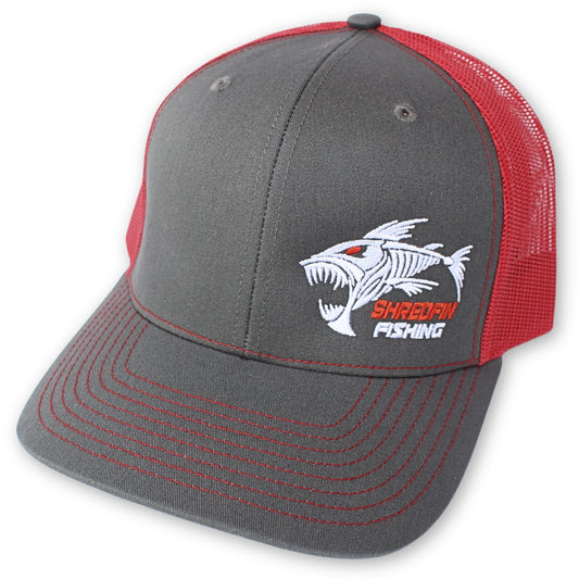 ShredFin Gray & Red Hat