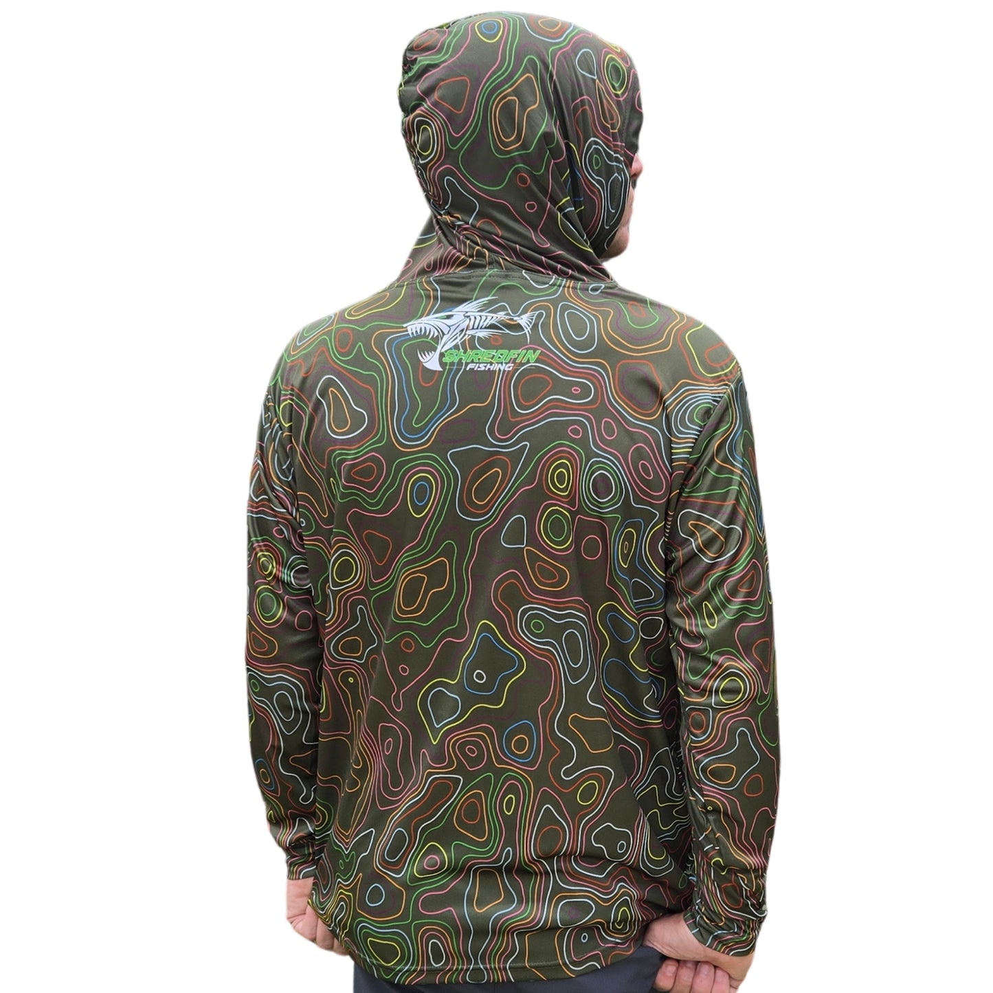 ShredFin Contourz Hooded Performance Shirt | Electric Marsh