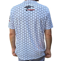 ShredFin Contourz HexCast Short Sleeve Performance Shirt | White Shimmer