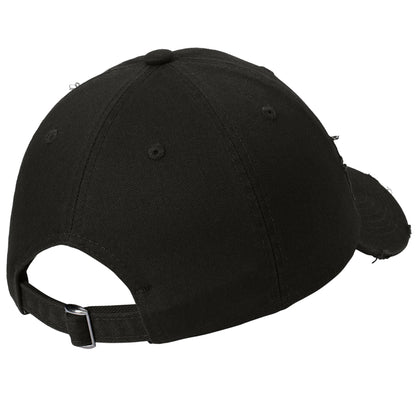 ShredFin Distressed Hat | Black