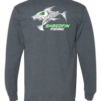 ShredFin Classic Long Sleeve T-Shirt | Gray (Logo Front & Back)