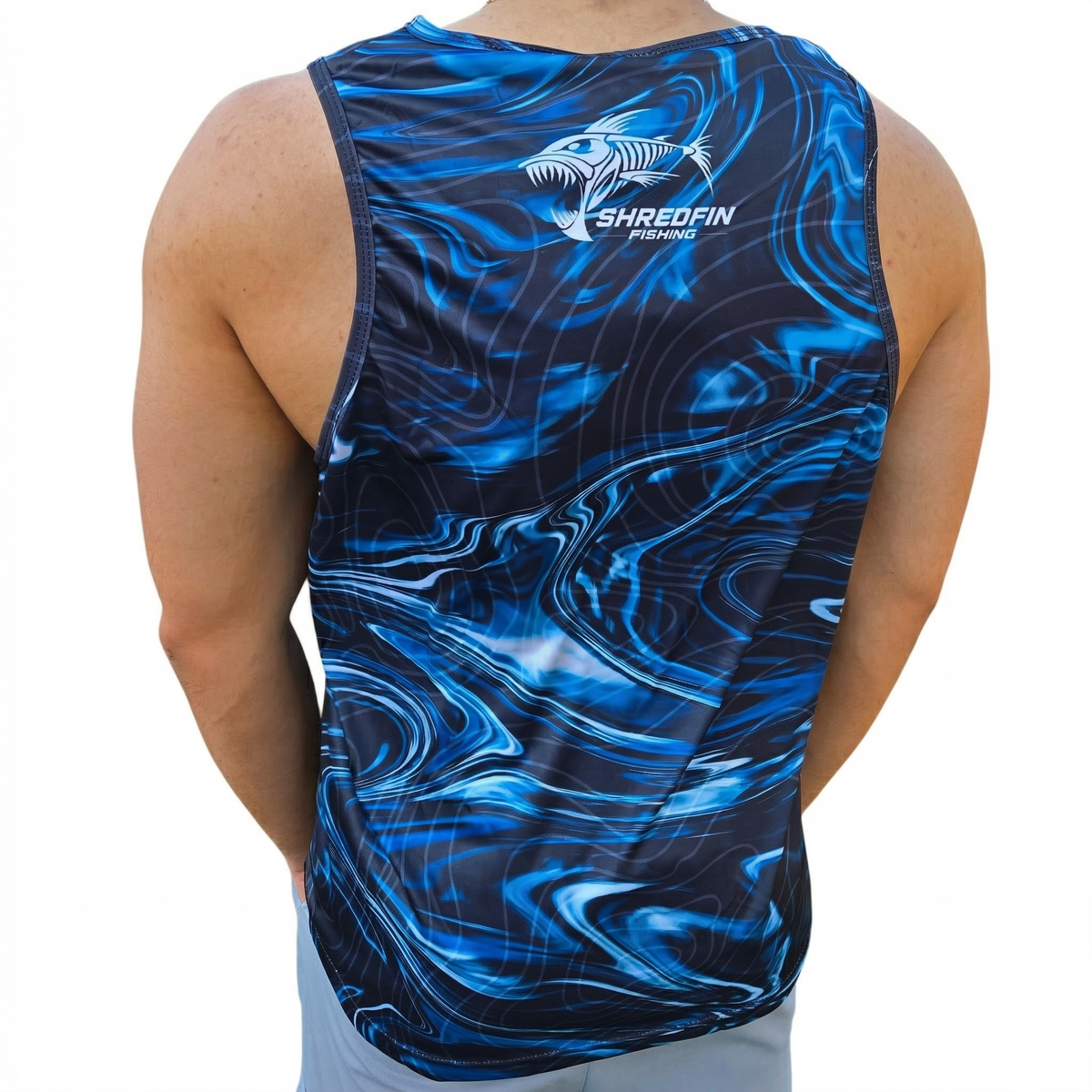 ShredFin StormSurge Performance Tank Top | Blue Abyss