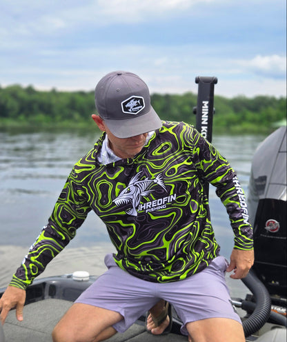 ShredFin Contourz Hooded Performance Shirt | Green River