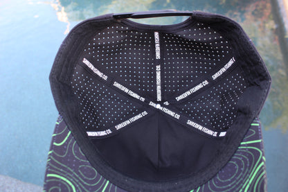 ShredFin Contourz Elite Performance Hat | Black/Neon Green