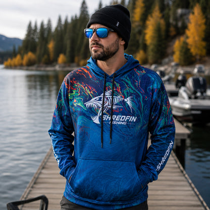 ShredFin StormSurge Elite Performance Hoodie | Electric Swirl