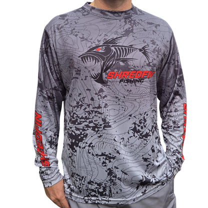 ShredFin Contourz Performance Shirt | Tungsten Splash