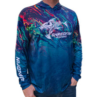 ShredFin StormSurge Hooded Performance Shirt | Electric Swirl