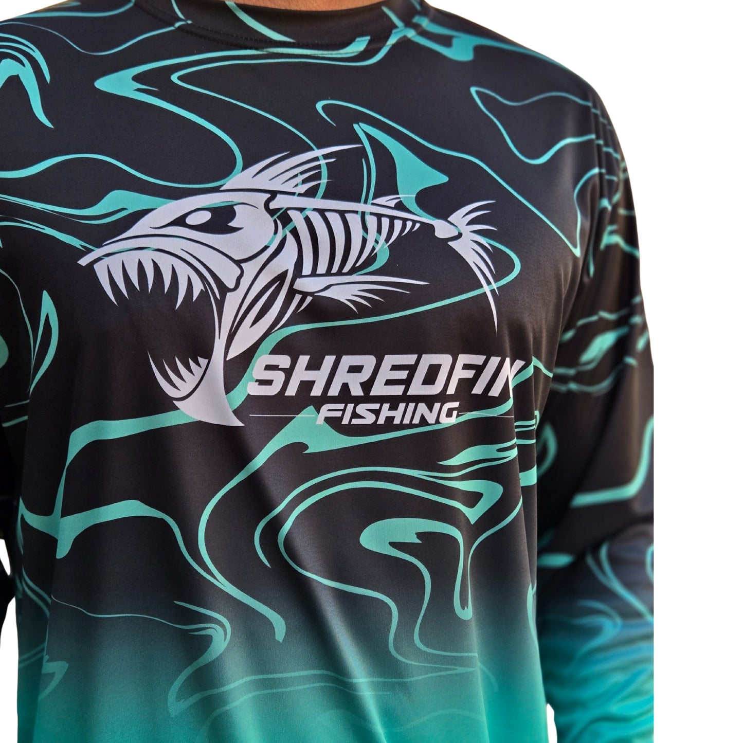 ShredFin RipTide Performance Shirt | Seafoam Fade
