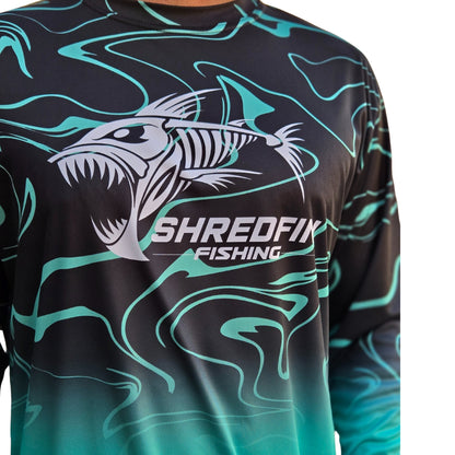 ShredFin RipTide Performance Shirt | Seafoam Fade