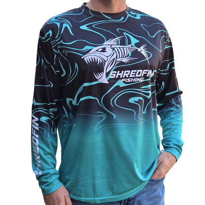 ShredFin RipTide Performance Shirt | Seafoam Fade