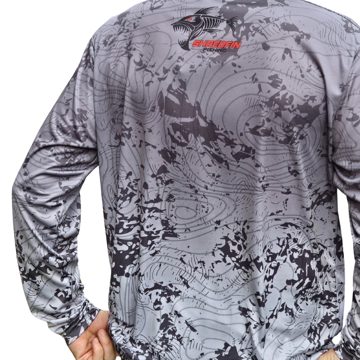 ShredFin Contourz Performance Shirt | Tungsten Splash