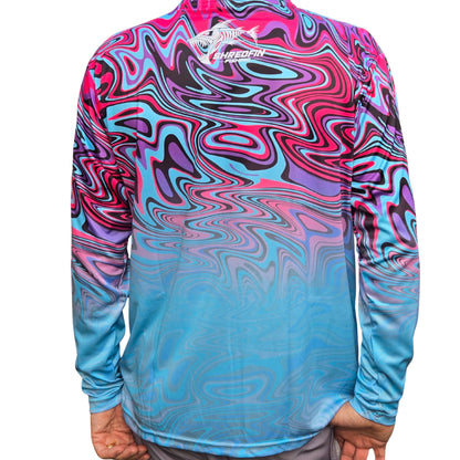 ShredFin Contourz StormSurge Performance Shirt | Neon Swirl