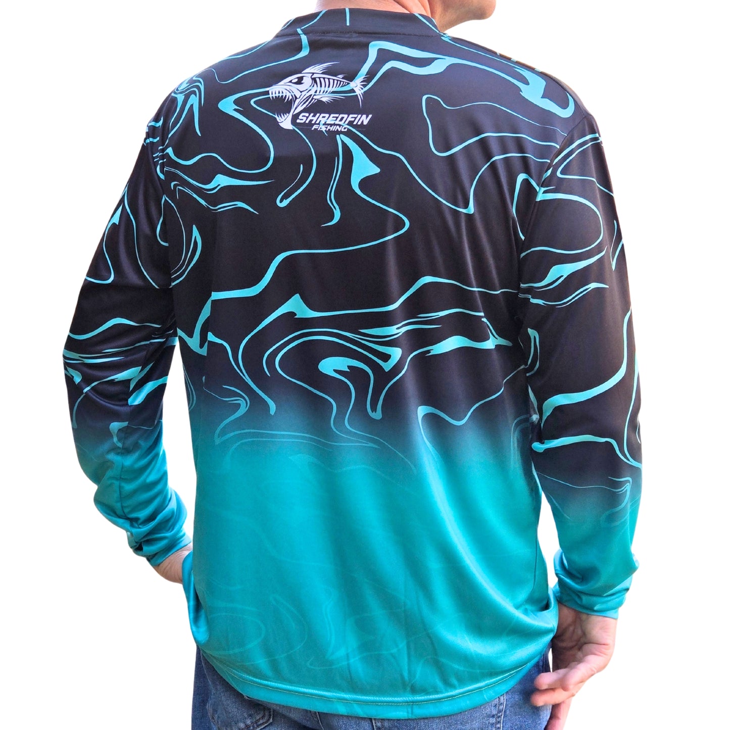 ShredFin RipTide Performance Shirt | Seafoam Fade