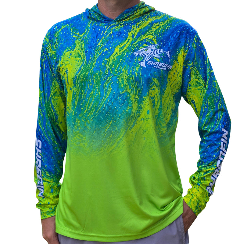 ShredFin StormSurge Hooded Performance Shirt | Mahi Swirl