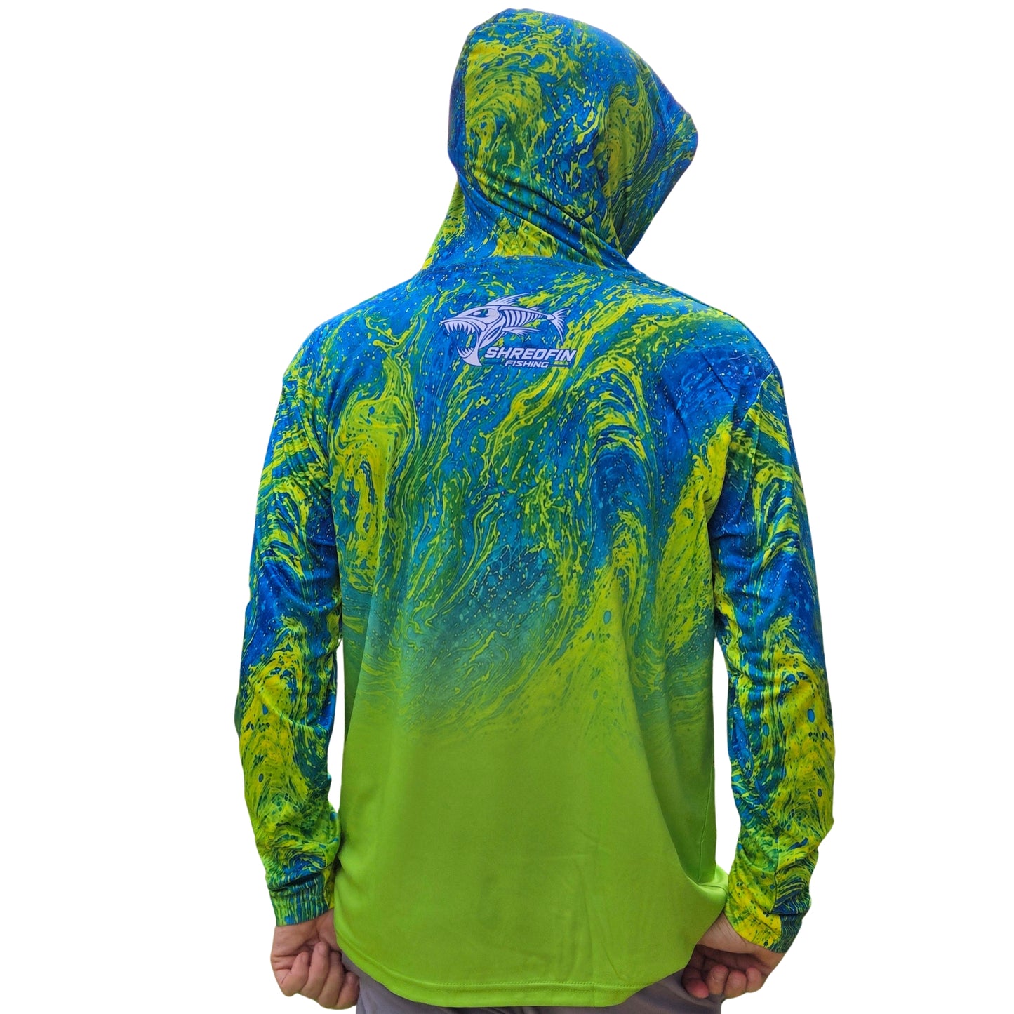 ShredFin StormSurge Hooded Performance Shirt | Mahi Swirl