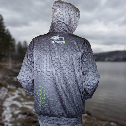 ShredFin HexCast Elite Performance Hoodie | Tungsten