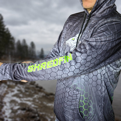 ShredFin HexCast Elite Performance Hoodie | Tungsten