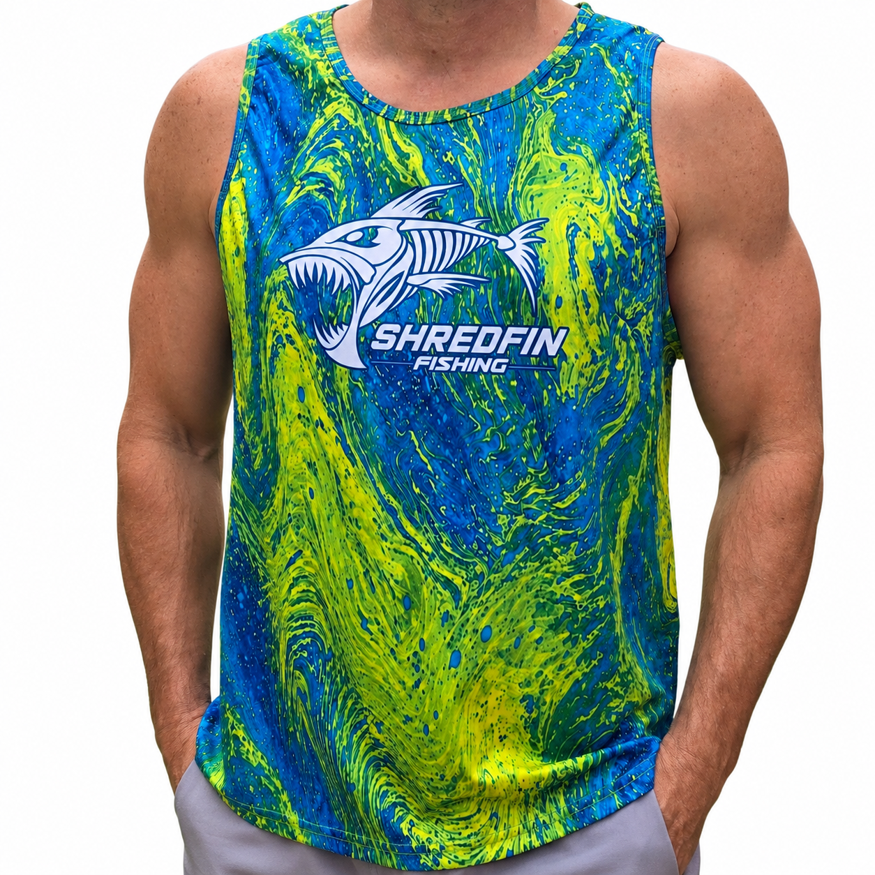 ShredFin StormSurge Performance Tank Top | Mahi Swirl