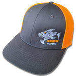 ShredFin Charcoal Gray & Neon Orange FLEXFIT Hat